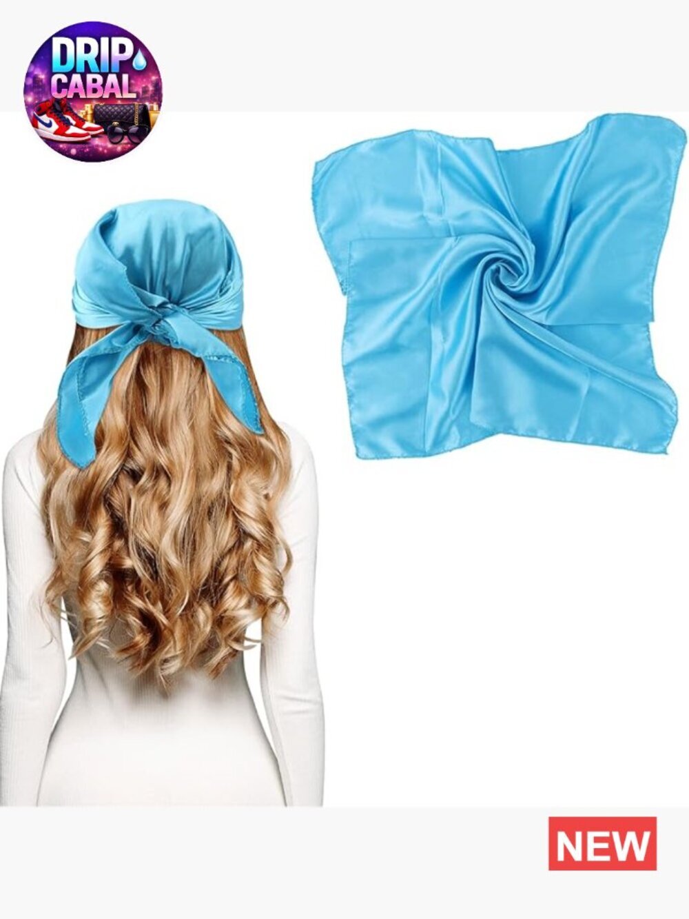Satin Square Head Scarf Women Hair Bandana Silk Like Neck Scarf Fashion Wraps